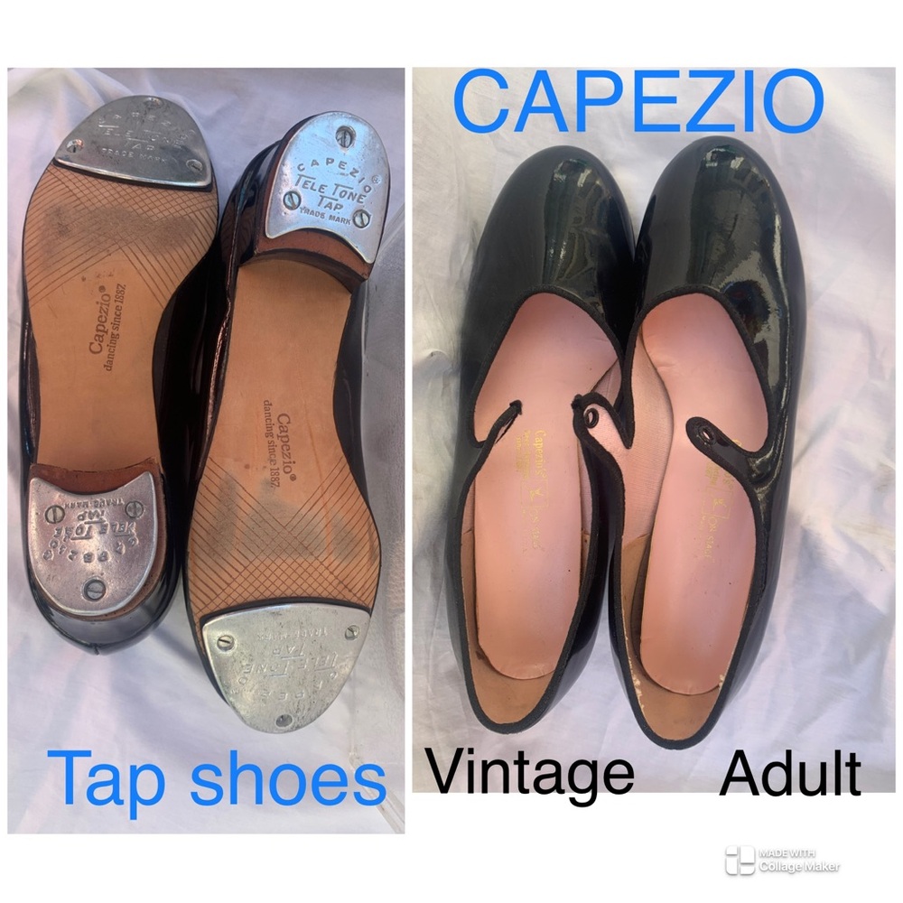 VINTAGE CAPEZIO tap SHOES euc PATENT Leather, , 8.5 sz